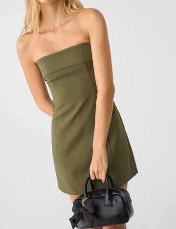 Rochie mini Stradivarius, kaki