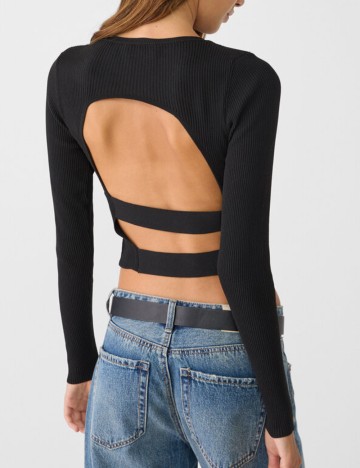 Bluză Stradivarius, negru