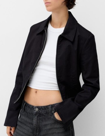 Jachetă Bershka, negru