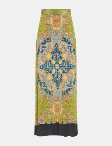 Fustă maxi Guess, mix culori