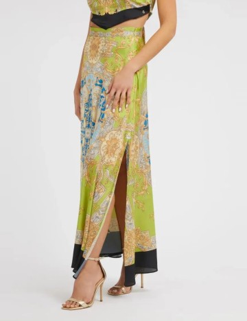 Fustă maxi Guess, mix culori