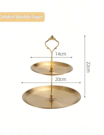 Suport pentru prăjituri Shein, auriu