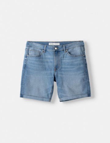 Pantaloni scurți de blugi Bershka, albastru