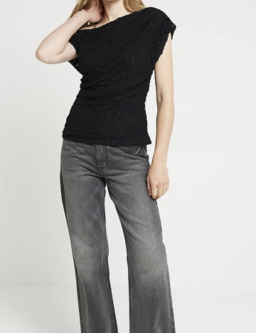 Tricou River Island, negru