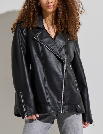 Geacă Imitație Piele Only, negru