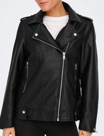 Geacă Imitație Piele Only, negru