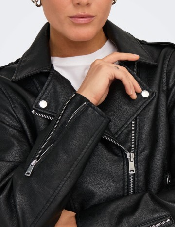 Geacă Imitație Piele Only, negru