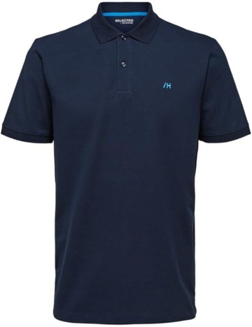 Tricou polo Selected, albastru