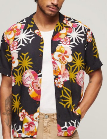 Cămașă cu mânecă scurtă Superdry, mix culori