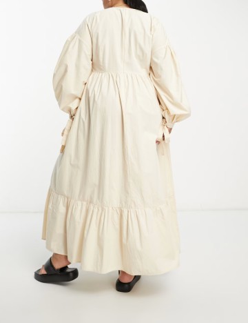 Rochie maxi ASOS, bej