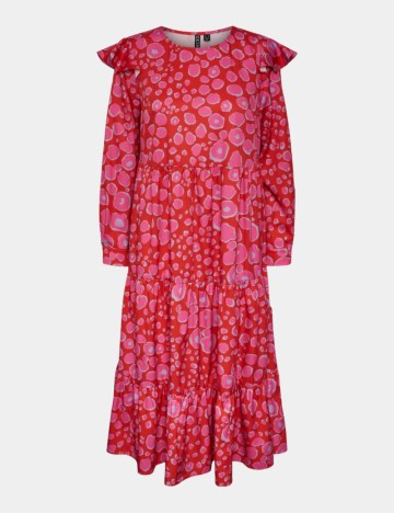 Rochie midi Pieces, roz