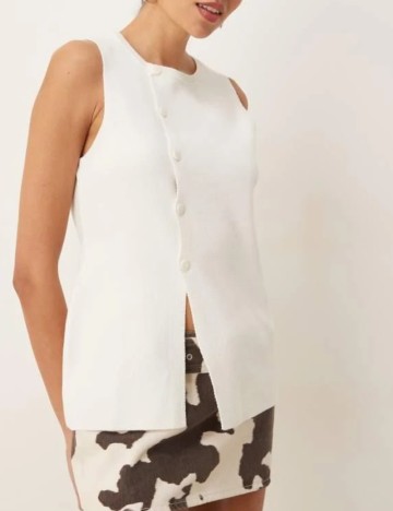 Vestă ASOS, alb
