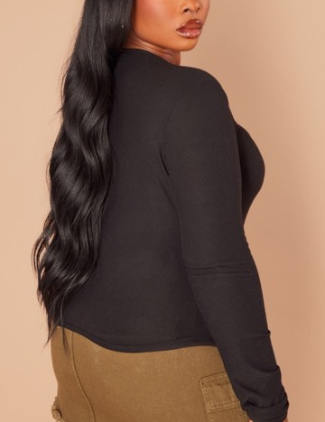 Bluză PRETTYLITTLETHING, negru