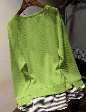 Bluză Shein Curve+, verde