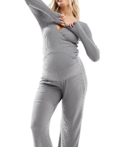 Bluză de pijama Hunkemoller, gri