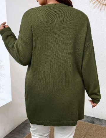 Pulover Shein Curve+, verde