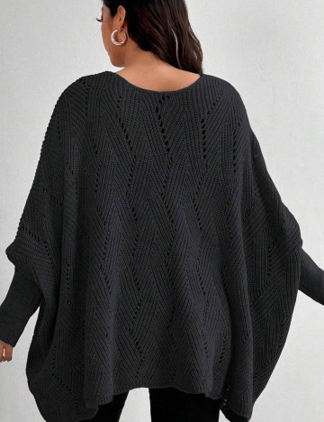 Pulover Shein Curve+, negru