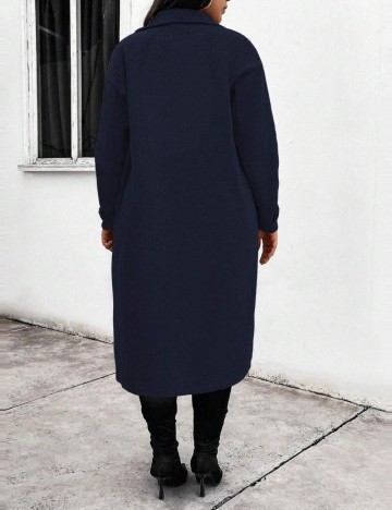Palton Shein Curve+, albastru