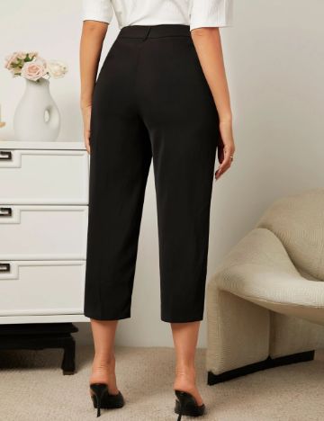 Pantaloni 3/4 !Solid, negru