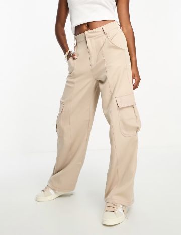 Pantaloni cargo Heartbreak, bej