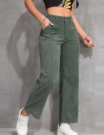 Pantaloni Shein, verde