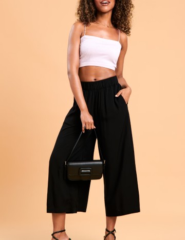Pantaloni 3/4 Sinsay, negru