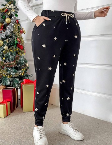 Pantaloni Shein Curve+, negru
