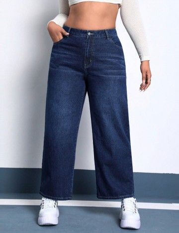 Jeans Shein Curve+, albastru