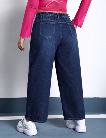 Jeans Shein Curve+, albastru