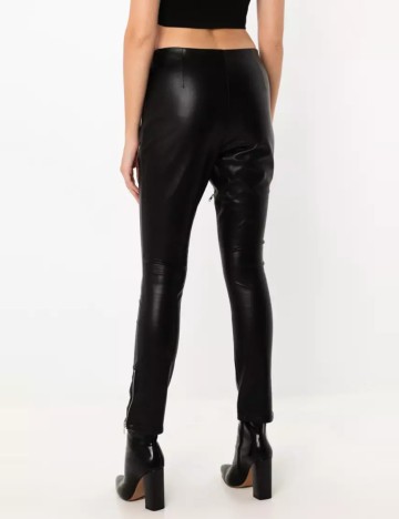Pantaloni imitație din piele ASOS, negru