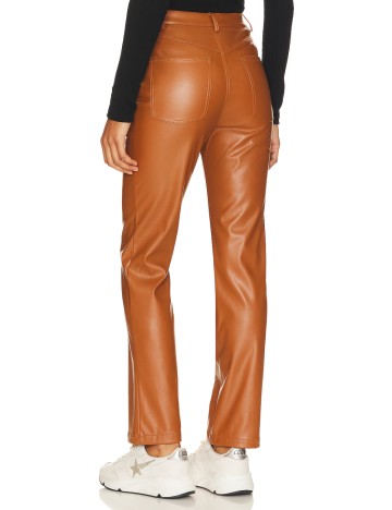 Pantaloni din imitatie de piele BARDOT, cărămiziu