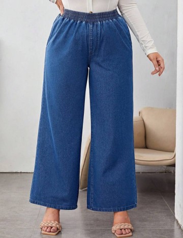 Jeans Shein Curve+, albastru
