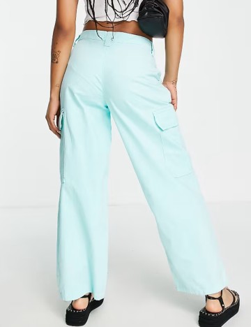 Pantaloni cargo ASOS, turcoaz