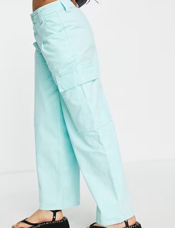 Pantaloni cargo ASOS, turcoaz