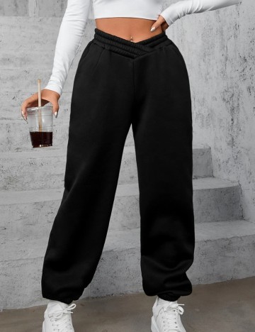 Pantaloni de trening Shein, negru