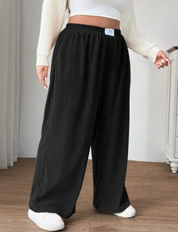 Pantaloni Shein Curve+, negru