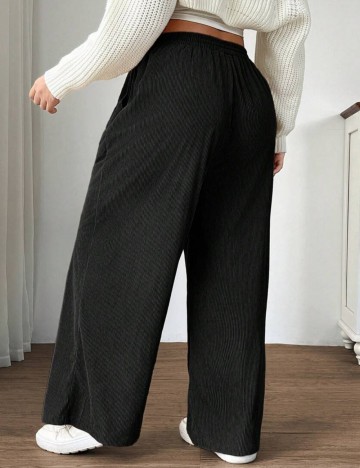 Pantaloni Shein Curve+, negru