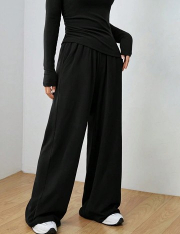 Pantaloni Shein Curve+, negru