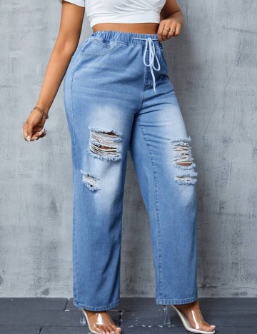 Jeans Shein Curve+, albastru