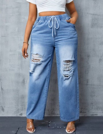 Jeans Shein Curve+, albastru