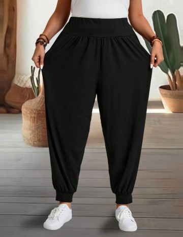 Pantaloni Shein Curve+, negru
