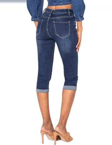 Jeans 3/4 Nina Carter, albastru