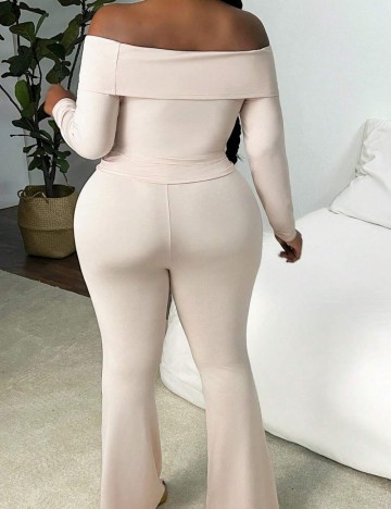 Pantaloni Shein Curve+, bej
