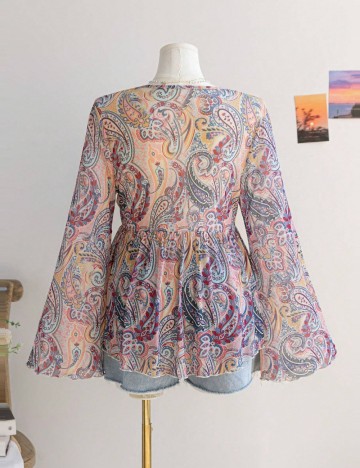 Bluză Shein Curve+, mix culori