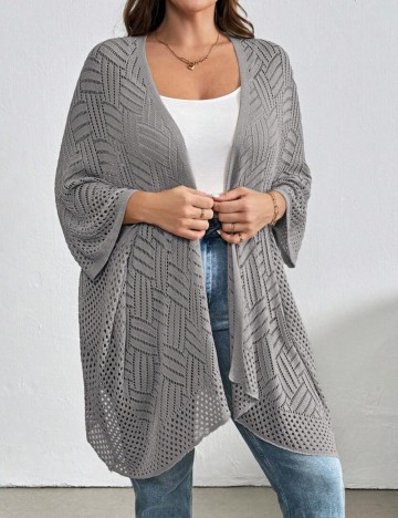 Cardigan Shein Curve+, gri