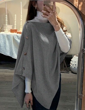 Poncho Shein DAZY, gri