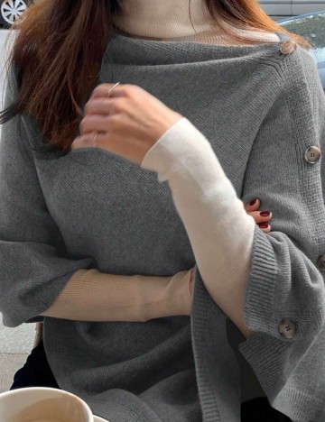 Poncho Shein DAZY, gri