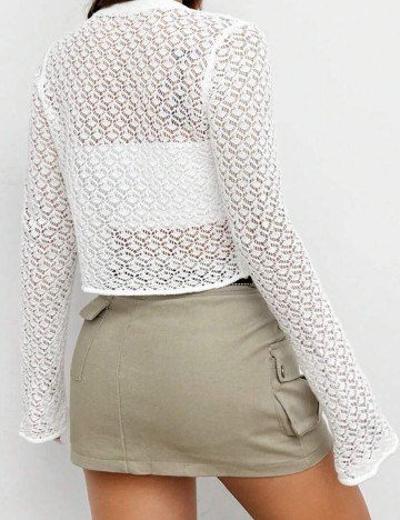 Cardigan Shein, alb