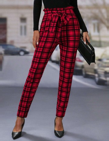 Pantaloni Shein, roșu