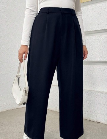 Pantaloni Shein Curve+, albastru